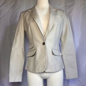 Banana Republic Cream/Light Beige Single Button Blazer